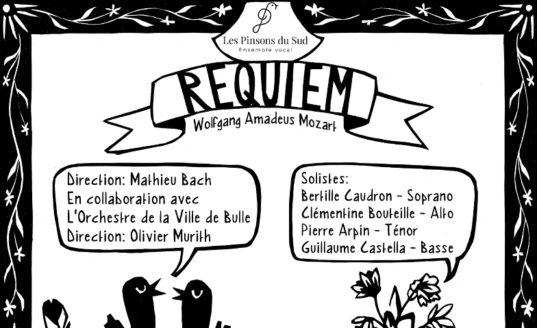 Requiem de Mozart, 10 ans des Pinsons du Sud (Di) Billets