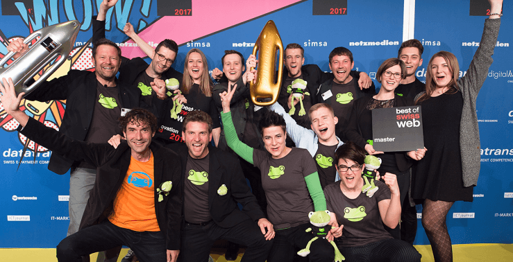 Awards Team Eventfrog Eventfrog-Team freut sich über gewonnenen Award
