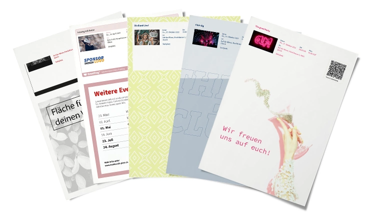 LP Pro Modell Ticketdesigns Beispiele LP Pro Modell Ticketdesigns Beispiele