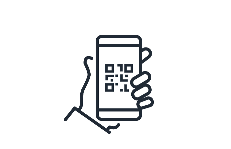 Icon Smartphone mit QR-Code Icon Smartphone mit QR-Code